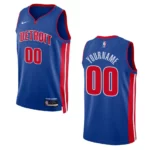 Detroit Pistons Custom 2022-23 Icon Edition Royal Swingman Jersey - 49Native