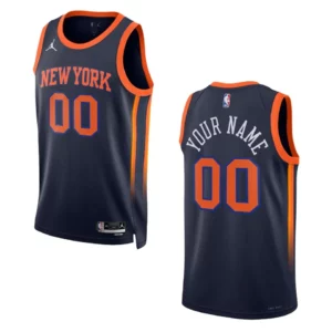 Custom Statement Edition New York Knicks 2022-23 Black Swingman Jersey - 49Native
