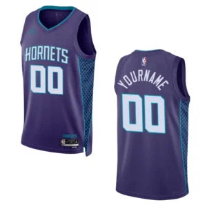 Custom Statement Edition Charlotte Hornets 2022-23 Purple Swingman Jersey - 49Native