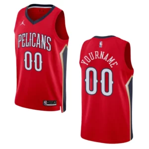 Custom Statement Edition New Orleans Pelicans 2022-23 Red Swingman Jersey - 49Native