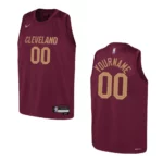 2022-23 Cleveland Cavaliers Youth Icon Edition Custom Wine Jersey - 49Native