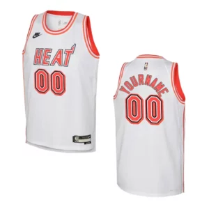 2022-23 Miami Heat Youth Classic Edition Custom White Jersey - 49Native