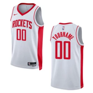 Houston Rockets Custom 2022-23 Association Edition White Swingman Jersey - 49Native