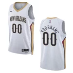 New Orleans Pelicans Custom 2022-23 Association Edition White Swingman Jersey - 49Native