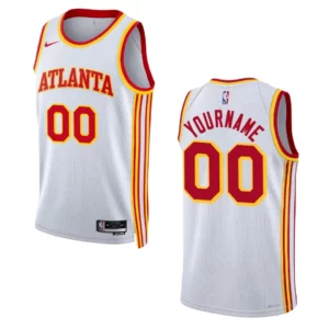 Atlanta Hawks Custom 2022-23 Association Edition White Swingman Jersey - 49Native