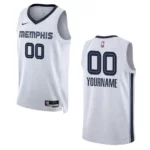 Memphis Grizzlies Custom 2022-23 Association Edition White Swingman Jersey - 49Native