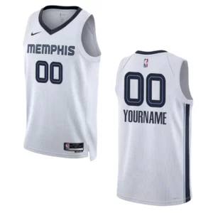 Memphis Grizzlies Custom 2022-23 Association Edition White Swingman Jersey - 49Native