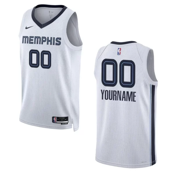 Memphis Grizzlies Custom 2022-23 Association Edition White Swingman Jersey - 49Native