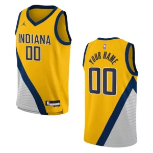 2022-23 Indiana Pacers Youth Statement Edition Custom Yellow Jersey - 49Native