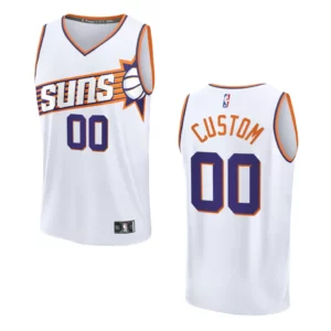 Custom Association Edition Phoenix Suns 2023-24 White Fastbreak Replica Jersey - 49Native