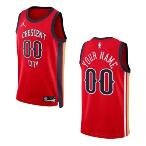 Custom Statement Edition New Orleans Pelicans 2023-24 Red Swingman Jersey - 49Native