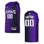 2023-24 Sacramento Kings Youth Statement Edition Custom Purple Jersey - 49Native