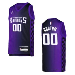 2023-24 Sacramento Kings Youth Statement Edition Custom Purple Jersey - 49Native