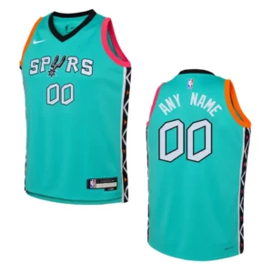 San Antonio Spurs 2022-23 City Edition Youth Custom Green Jersey - 49Native