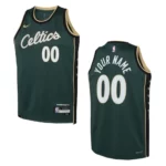 Boston Celtics 2022-23 City Edition Youth Custom Green Jersey - 49Native