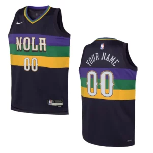 New Orleans Pelicans 2022-23 City Edition Youth Custom Purple Jersey - 49Native