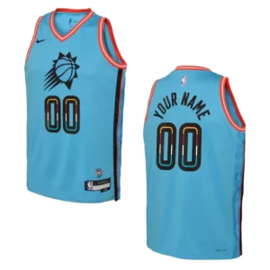Phoenix Suns 2022-23 City Edition Youth Custom Turquoise Jersey - 49Native