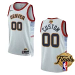 Custom White 2023 NBA Finals Denver Nuggets City Edition Jersey - 49Native