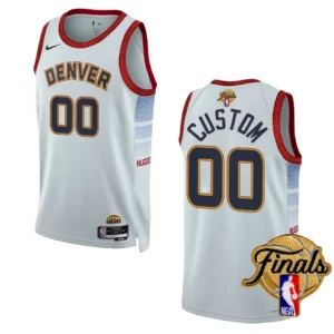 Custom White 2023 NBA Finals Denver Nuggets City Edition Jersey - 49Native