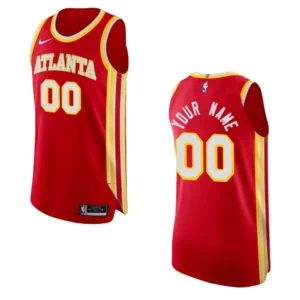 Atlanta Hawks Custom Icon Jersey Authentic Red - 49Native
