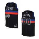 Detroit Pistons 2022-23 Statement Edition Youth Custom Black Jersey - 49Native