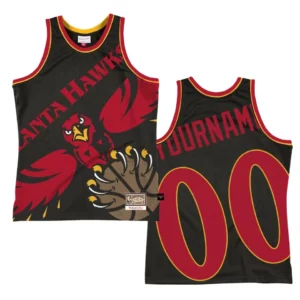Hawks Custom Big Face 2.0 Swingman Jersey Black - 49Native