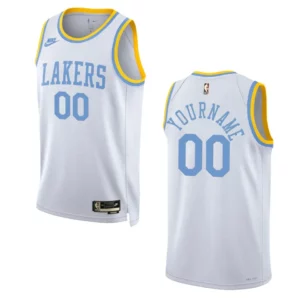 Los Angeles Lakers Custom White 75 Anniversary 2022-23 Classic Edition Jersey - 49Native