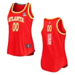 Custom Atlanta Hawks Women's Icon Edition Fast Break Jersey Red - 49Native