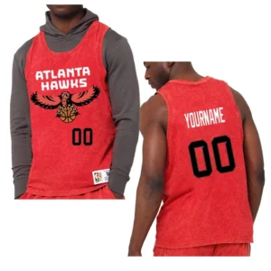 Atlanta Hawks Custom 2021 Quintessential Worn Out Tank Top Jersey Red - 49Native