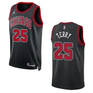 Chicago Bulls Dalen Terry 2022-23 Statement Edition Black Swingman Jersey - 49Native