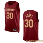 Damian Jones Icon Edition Cleveland Cavaliers 2022-23 Wine Swingman Jersey - 49Native