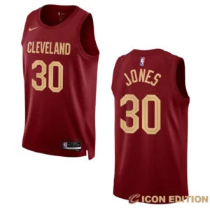 Damian Jones Icon Edition Cleveland Cavaliers 2022-23 Wine Swingman Jersey - 49Native