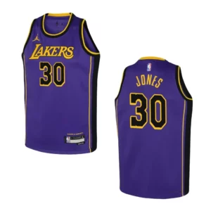 Youth Los Angeles Lakers 2022-23 Statement Edition Damian Jones Purple Jersey - 49Native