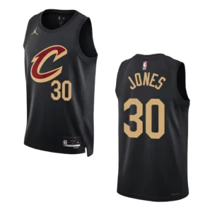 Damian Jones Statement Edition Cleveland Cavaliers 2022-23 Black Swingman Jersey - 49Native