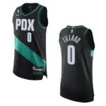 Portland Trail Blazers Damian Lillard 2022-23 City Edition Black Jersey - 49Native