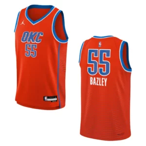 Oklahoma City Thunder 2022-23 Statement Edition Youth Darius Bazley Orange Jersey - 49Native