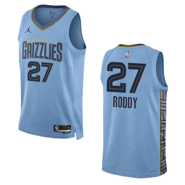 Memphis Grizzlies David Roddy 2022-23 Statement Edition Blue Swingman Jersey - 49Native