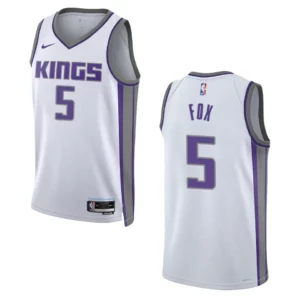 De'Aaron Fox Association Edition Sacramento Kings 2022-23 White Swingman Jersey - 49Native