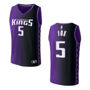 De'Aaron Fox Statement Edition Sacramento Kings 2023-24 Purple Fastbreak Replica Jersey - 49Native