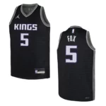 Sacramento Kings 2022-23 Statement Edition Youth De'Aaron Fox Black Jersey - 49Native