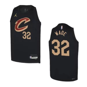 2022-23 Cleveland Cavaliers Youth Statement Edition Dean Wade Black Jersey - 49Native