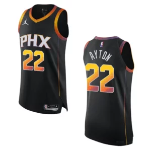Phoenix Suns DeAndre Ayton 2022-23 Statement Edition Black Jersey - 49Native
