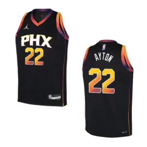 2022-23 Phoenix Suns Youth Statement Edition DeAndre Ayton Black Jersey - 49Native