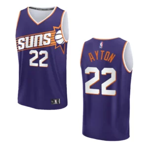 Deandre Ayton Statement Edition Phoenix Suns 2023-24 Purple Fastbreak Replica Jersey - 49Native