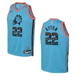 Phoenix Suns 2022-23 City Edition Youth Deandre Ayton Turquoise Jersey - 49Native
