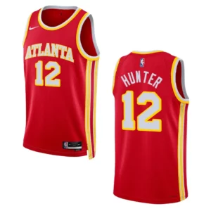 Atlanta Hawks De'Andre Hunter 2022-23 Icon Edition Red Swingman Jersey - 49Native