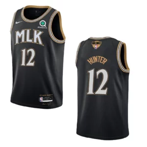 De'Andre Hunter Hawks 2021 NBA Playoffs Bound Jersey Black - 49Native