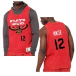 De'Andre Hunter Atlanta Hawks Quintessential Worn Out Tank Top Jersey Red - 49Native