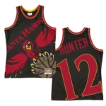 Hawks De'Andre Hunter Big Face 2.0 Swingman Jersey Black - 49Native