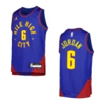 2022-23 Denver Nuggets Youth Statement Edition DeAndre Jordan Blue Jersey - 49Native